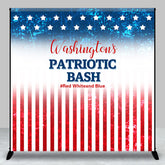 Lofaris Custom Name Red White Blue Patriotic Bash Backdrop
